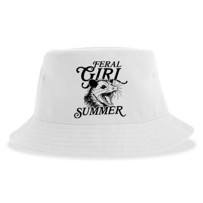 Feral Girl Summer Opossum Sustainable Bucket Hat