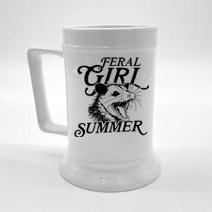 Feral Girl Summer Opossum Beer Stein