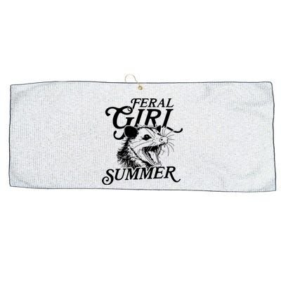 Feral Girl Summer Opossum Large Microfiber Waffle Golf Towel