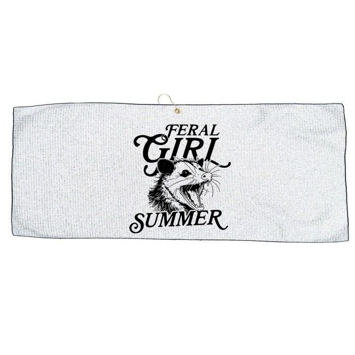 Feral Girl Summer Opossum Large Microfiber Waffle Golf Towel