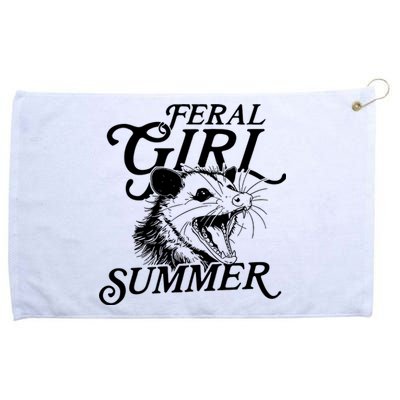 Feral Girl Summer Opossum Grommeted Golf Towel