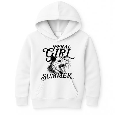 Feral Girl Summer Opossum Kids Hoodie