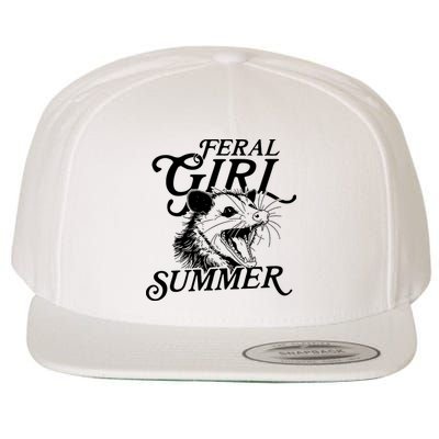 Feral Girl Summer Opossum Wool Snapback Cap