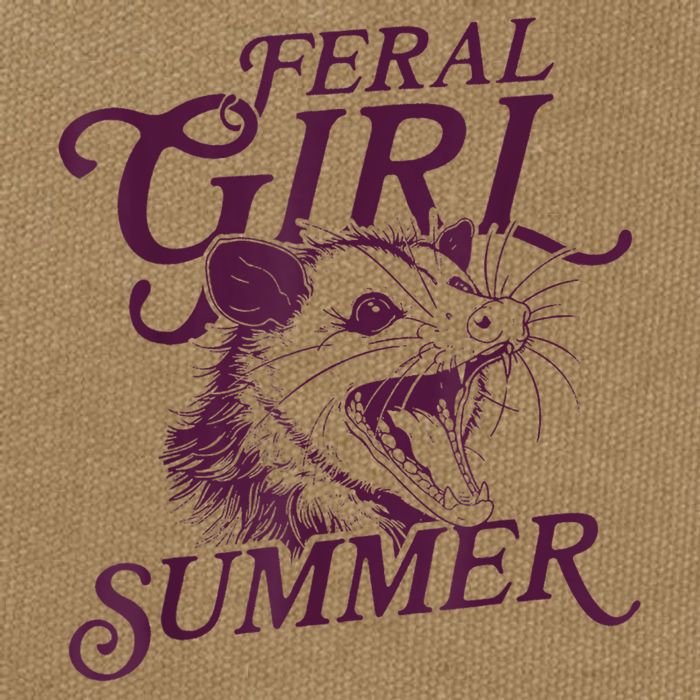 Feral Girl Summer Funny Cotton Canvas Backpack