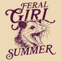 Feral Girl Summer Funny Drawstring Bag