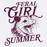 Feral Girl Summer Funny Cooling Performance Crew T-Shirt