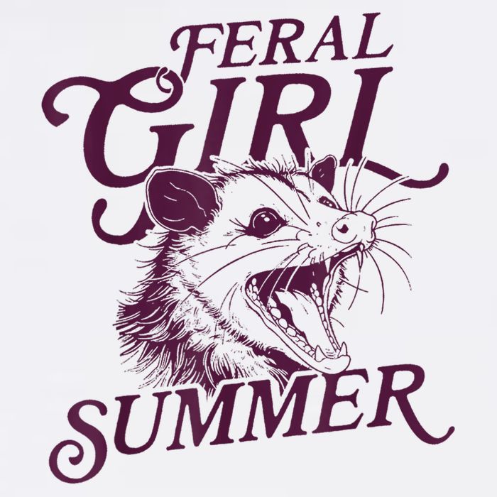 Feral Girl Summer Funny Cooling Performance Crew T-Shirt