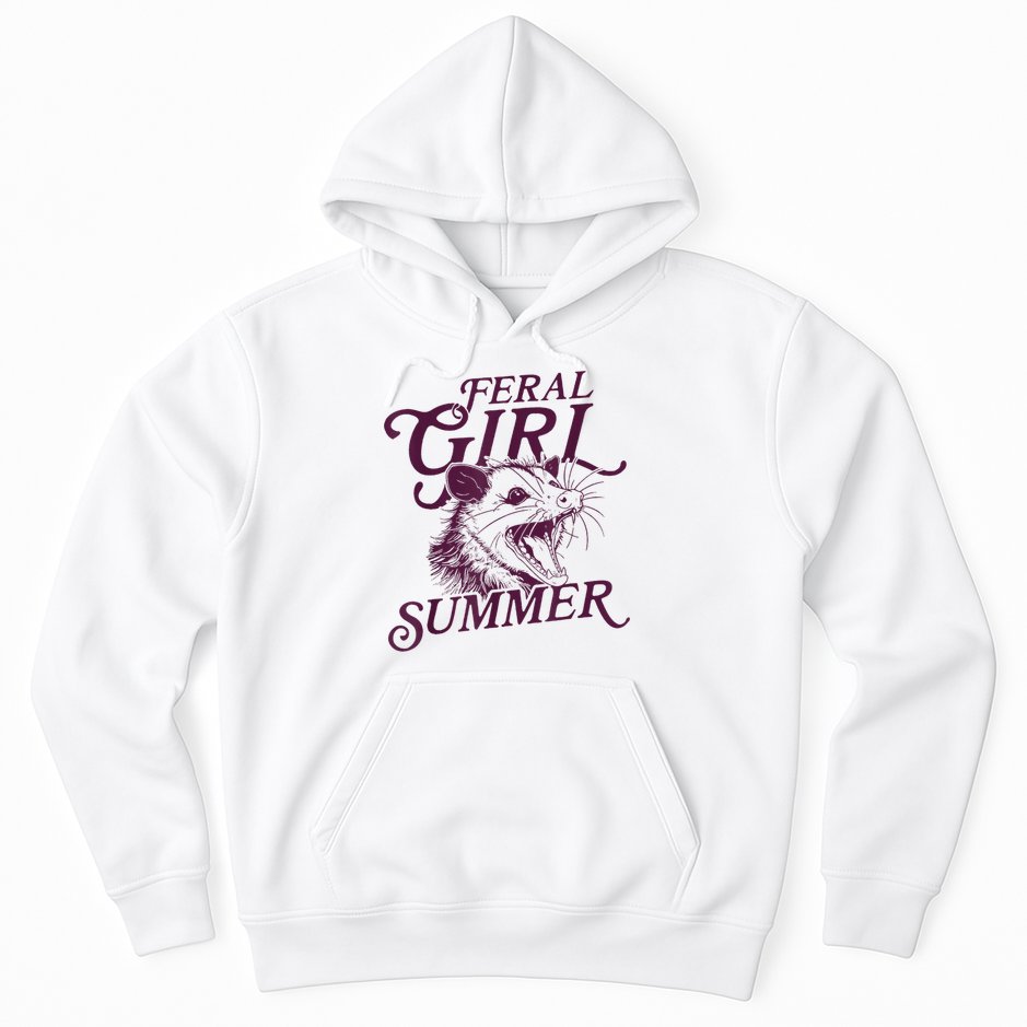 Feral Girl Summer Funny Hoodie