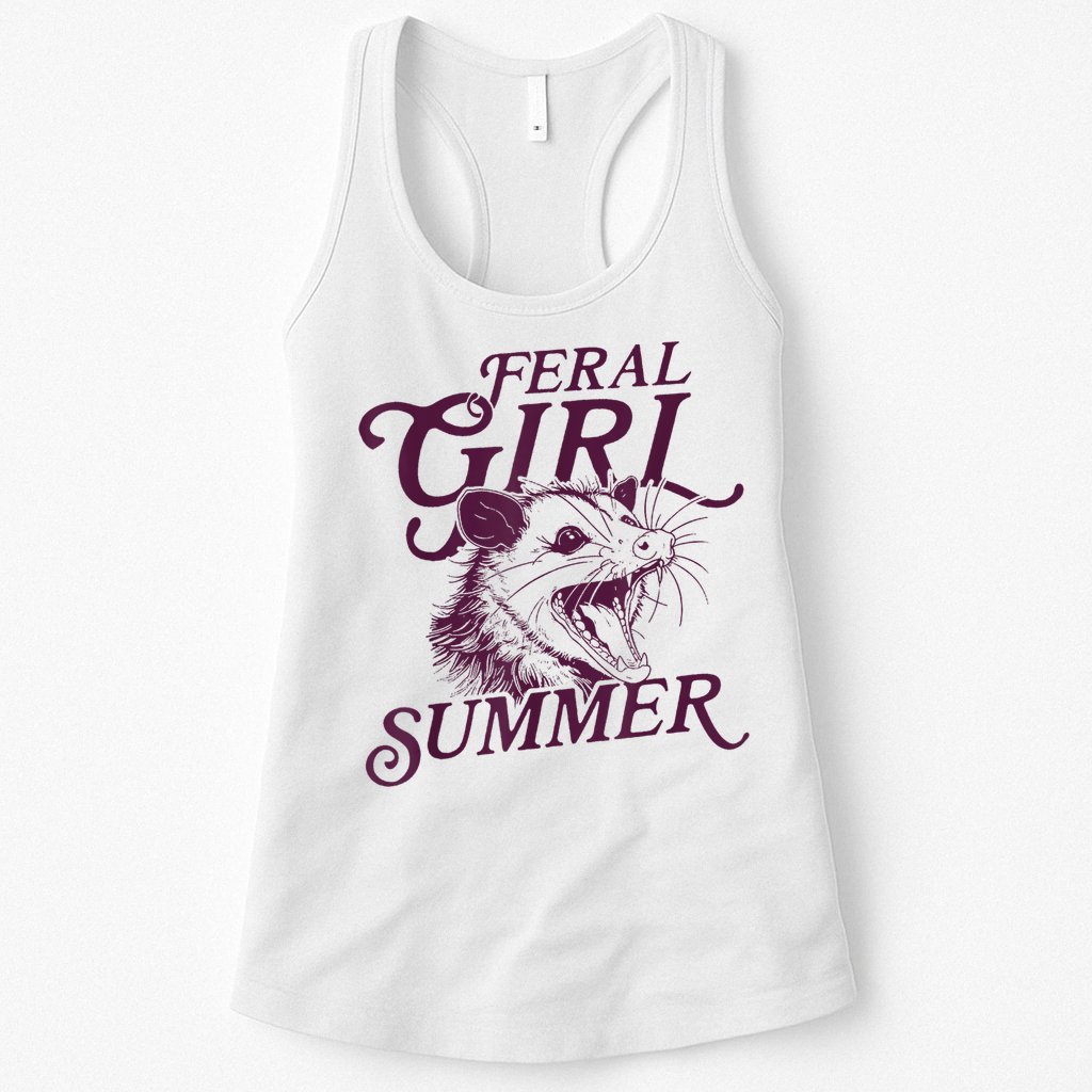 Feral Girl Summer Funny Womens Tank Top