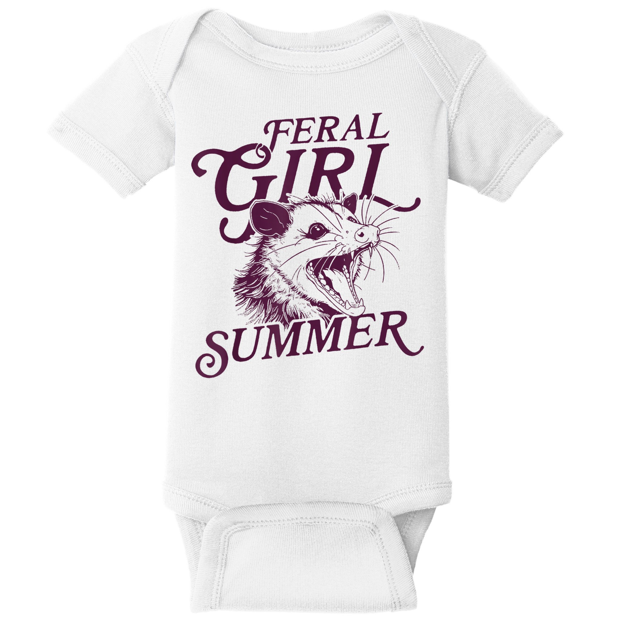 Feral Girl Summer Funny Baby Bodysuit
