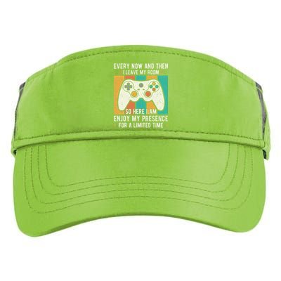 Funny Gaming Shirt  Every Now And Then I Leave My Room  Adult Drive Performance Visor