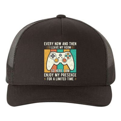 Funny Gaming Shirt  Every Now And Then I Leave My Room  Yupoong Adult 5-Panel Trucker Hat