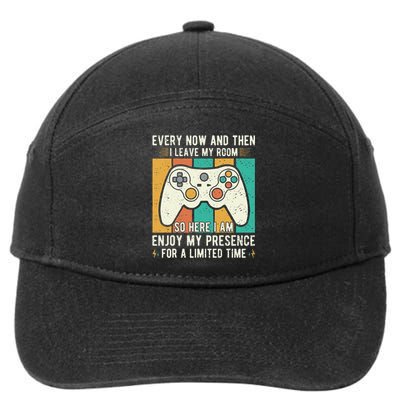 Funny Gaming Shirt  Every Now And Then I Leave My Room  7-Panel Snapback Hat