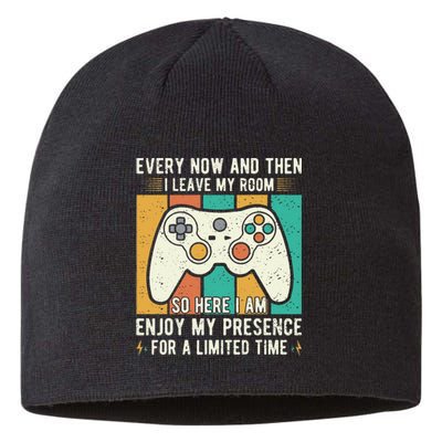 Funny Gaming Shirt  Every Now And Then I Leave My Room  Sustainable Beanie