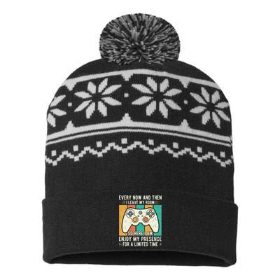 Funny Gaming Shirt  Every Now And Then I Leave My Room  USA-Made Snowflake Beanie