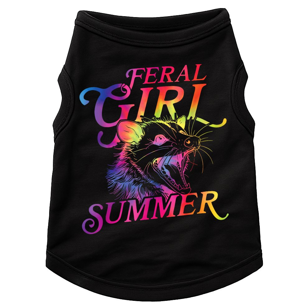 Feral Girl Summer Funny Doggie Tank