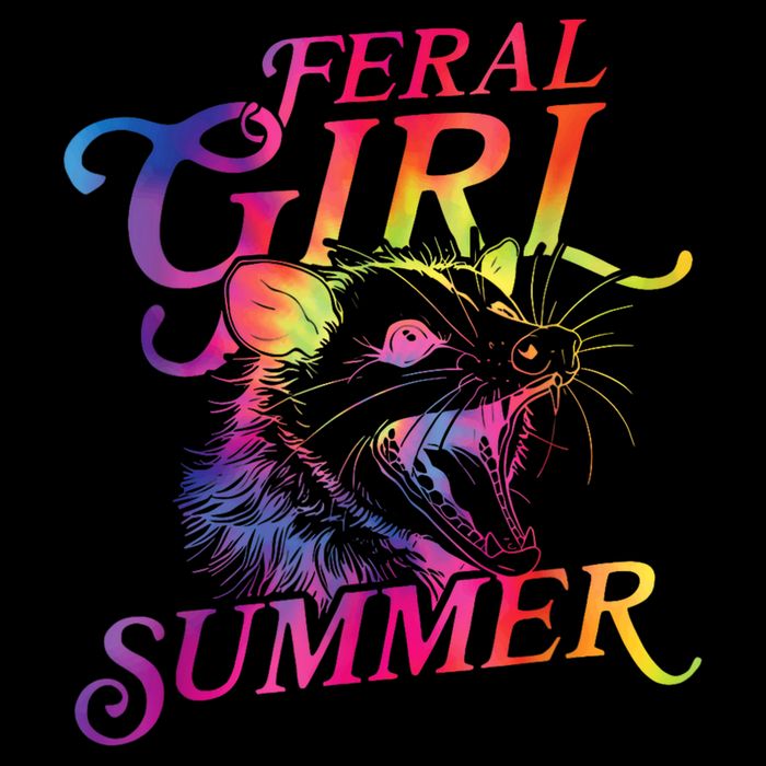 Feral Girl Summer Funny Cooling Performance Crew T-Shirt
