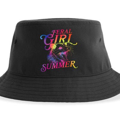 Feral Girl Summer Funny Sustainable Bucket Hat