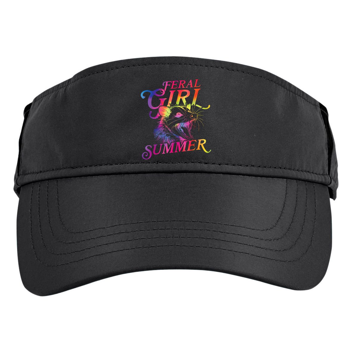 Feral Girl Summer Funny Adult Drive Performance Visor