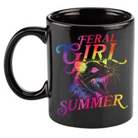 Feral Girl Summer Funny 11oz C Handle Ceramic Mug