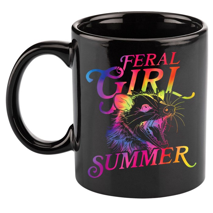 Feral Girl Summer Funny 11oz C Handle Ceramic Mug