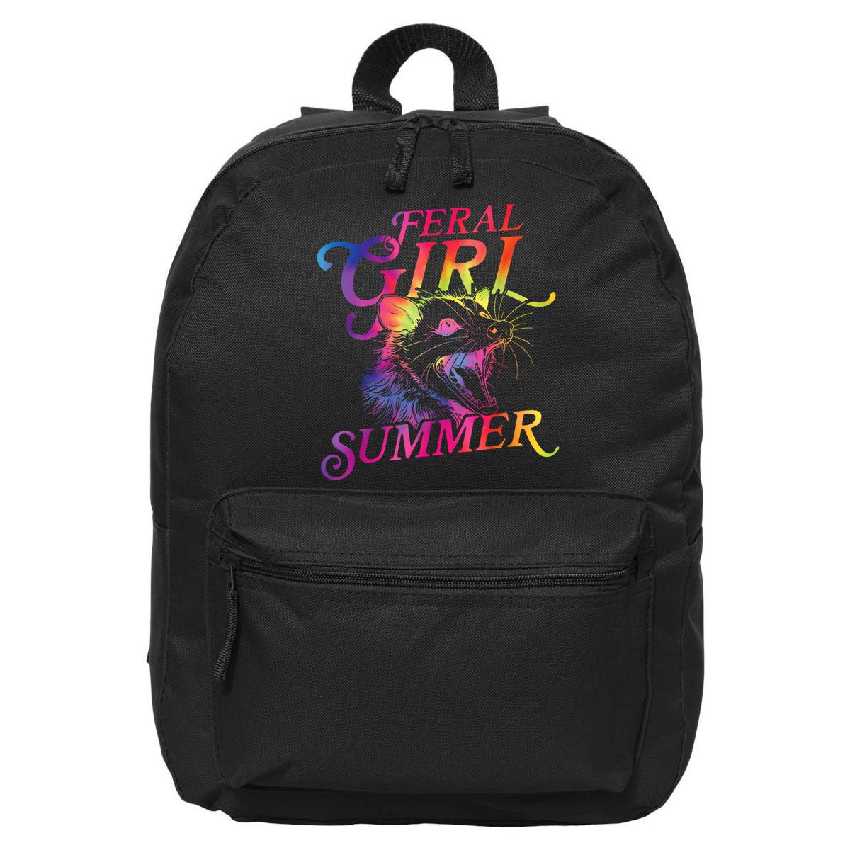 Feral Girl Summer Funny 16 in Basic Backpack
