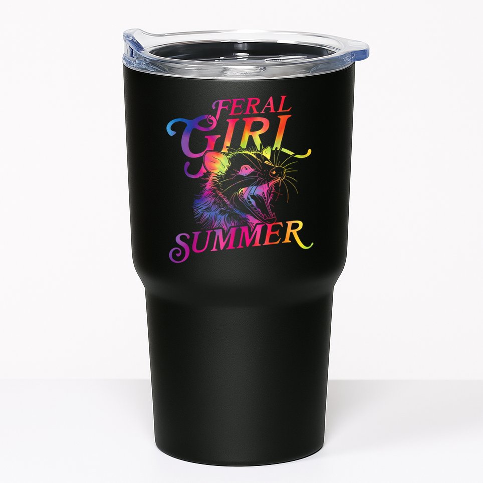 Feral Girl Summer Funny Tumbler