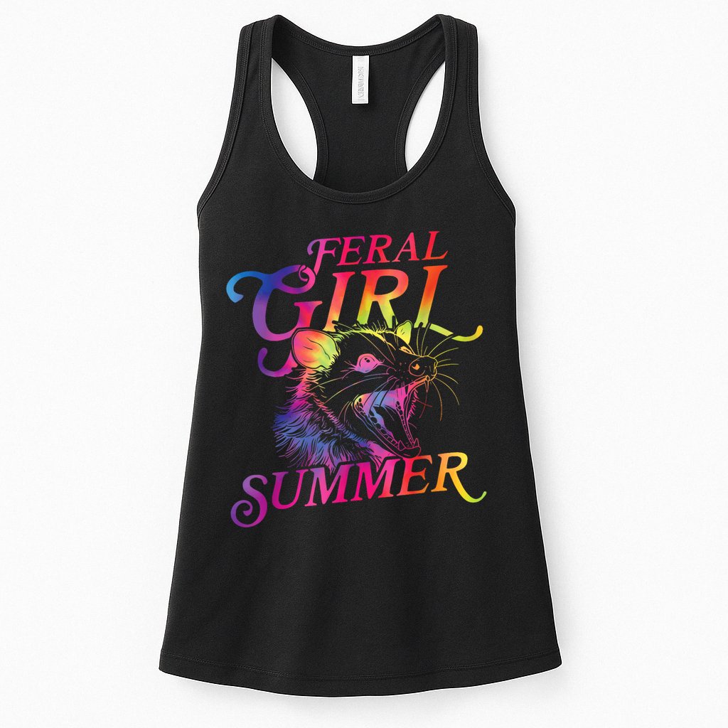 Feral Girl Summer Funny Womens Tank Top