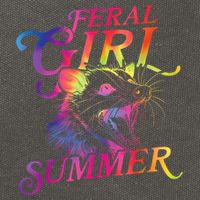 Feral Girl Summer Funny Cotton Canvas Backpack
