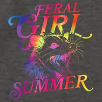 Feral Girl Summer Funny Vector Backpack