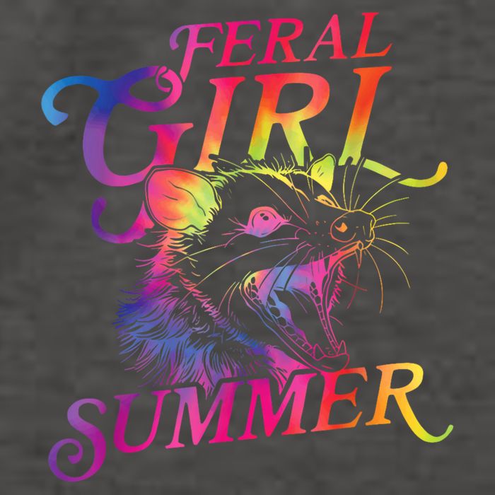 Feral Girl Summer Funny Vector Backpack