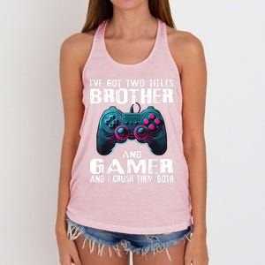 Funny Gamer Sayings For Boy Teens Kids Video Game Gaming Women's Knotted Racerback Tank