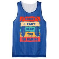 Funny Gamer Sorry I Can't Hear You I'm Gaming Mesh Reversible Basketball Jersey Tank