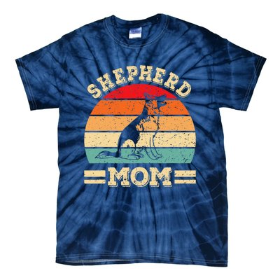 Funny German Shepherd Mom Print Dog Vintage Retro Women Tie-Dye T-Shirt