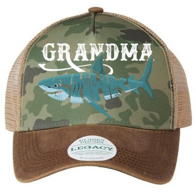 Funny Grandma Shark Family Matching Shark Lover Ocean Animal Gift Legacy Tie Dye Trucker Hat