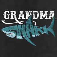 Funny Grandma Shark Family Matching Shark Lover Ocean Animal Gift 7 Panel Mesh Trucker Snapback Hat