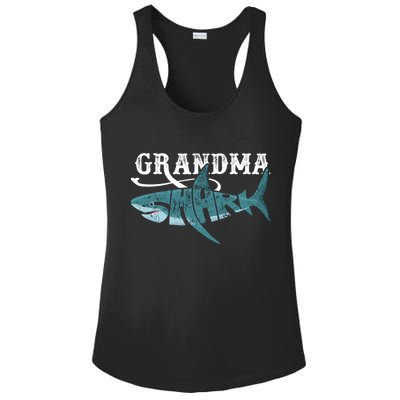 Funny Grandma Shark Family Matching Shark Lover Ocean Animal Gift Ladies PosiCharge Competitor Racerback Tank