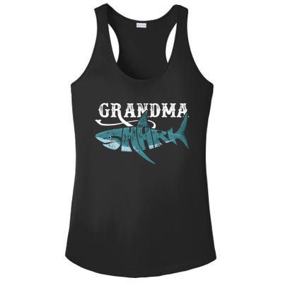 Funny Grandma Shark Family Matching Shark Lover Ocean Animal Gift Ladies PosiCharge Competitor Racerback Tank