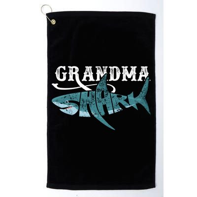 Funny Grandma Shark Family Matching Shark Lover Ocean Animal Gift Golf Towel