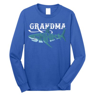 Funny Grandma Shark Family Matching Shark Lover Ocean Animal Gift Long Sleeve Shirt