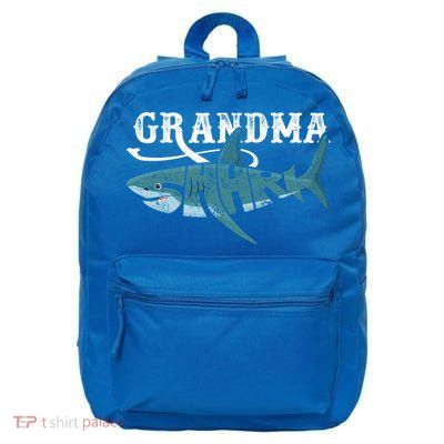 Funny Grandma Shark Family Matching Shark Lover Ocean Animal Gift 16 in Basic Backpack