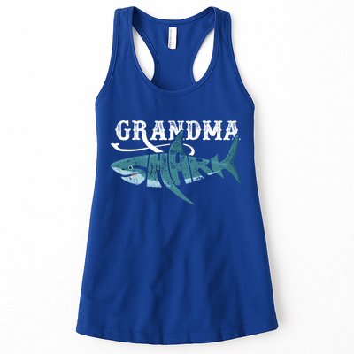 Funny Grandma Shark Family Matching Shark Lover Ocean Animal Gift Womens Tank Top