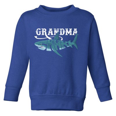 Funny Grandma Shark Family Matching Shark Lover Ocean Animal Gift Toddler Sweatshirt