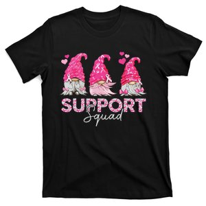 Funny Gnomies Support Squad Breast Cancer Awareness Month T-Shirt