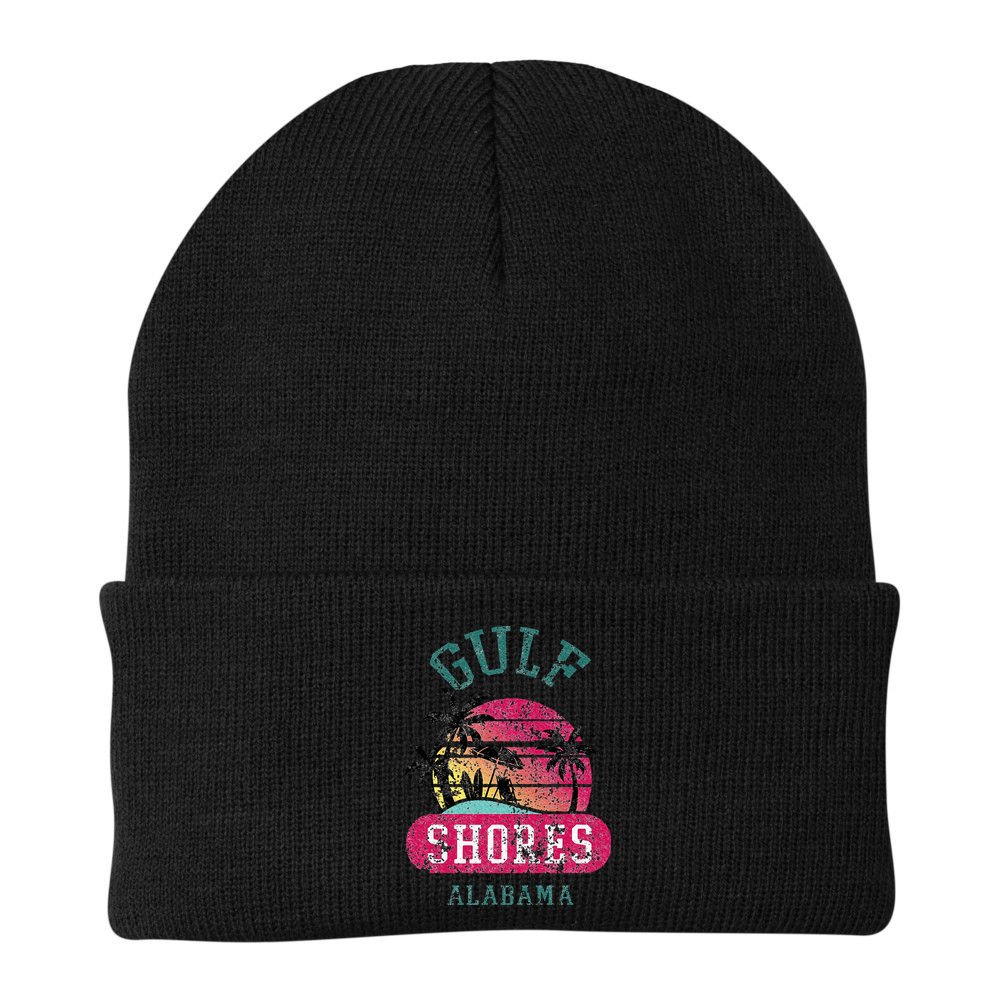 Fun Gulf Shores Vintage Distressed Alabama Beach Novelty Beanie