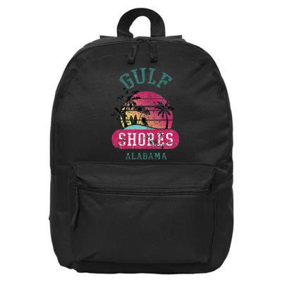 Fun Gulf Shores Vintage Distressed Alabama Beach Novelty 16 in Basic Backpack