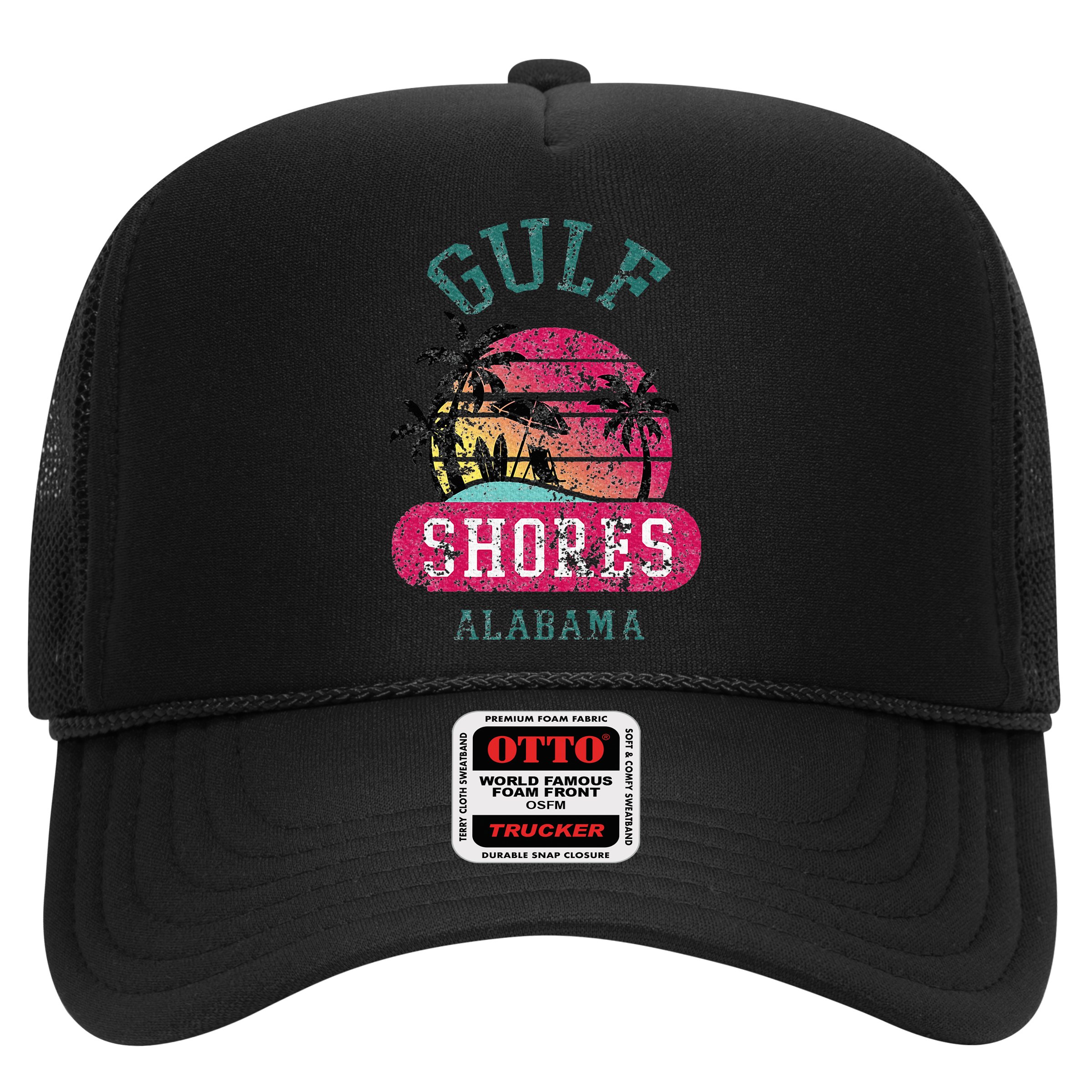 Fun Gulf Shores Vintage Distressed Alabama Beach Novelty Hat