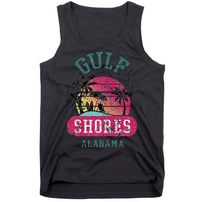 Fun Gulf Shores Vintage Distressed Alabama Beach Novelty Tank Top