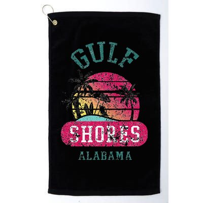 Fun Gulf Shores Vintage Distressed Alabama Beach Novelty Golf Towel