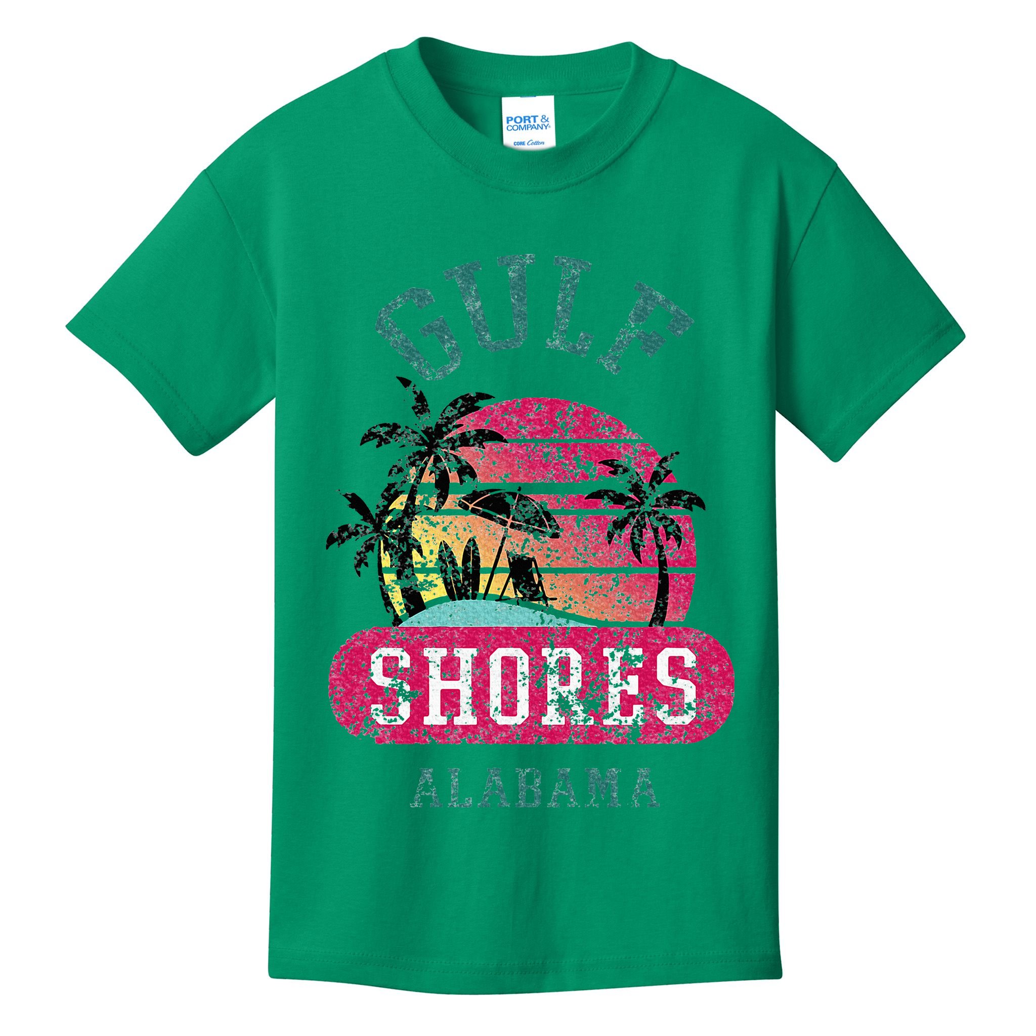 Fun Gulf Shores Vintage Distressed Alabama Beach Novelty Kids T-Shirt
